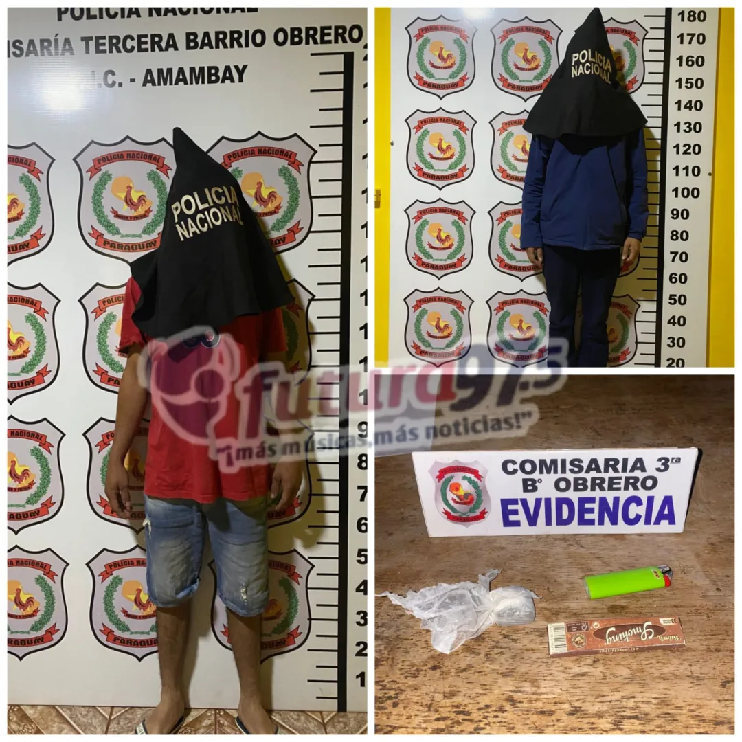 Dos jóvenes aprehendidos por posesión de marihuana en el Barrio San Blas