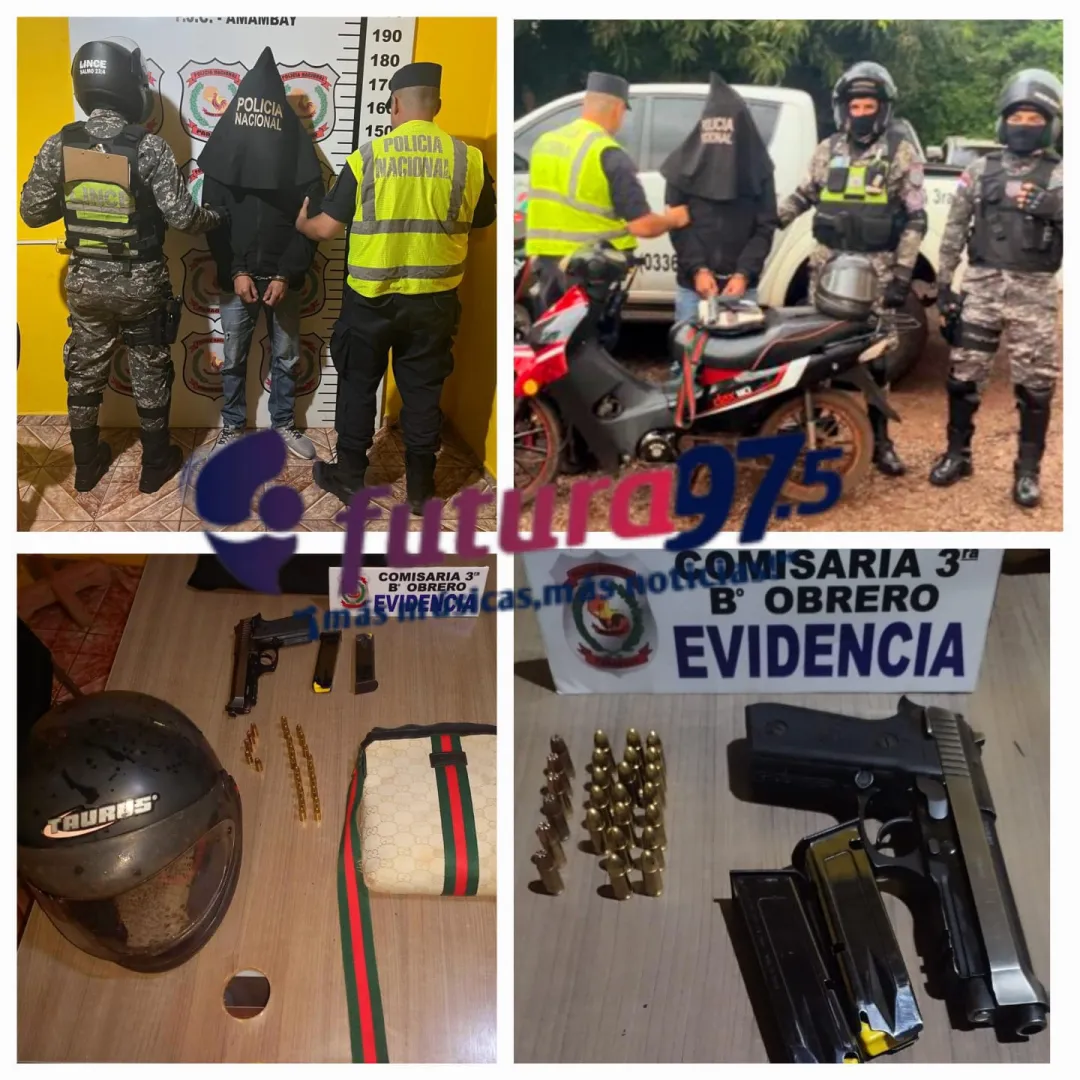 Joven aprehendido tras intentar evadir control policial con arma de fuego en su poder