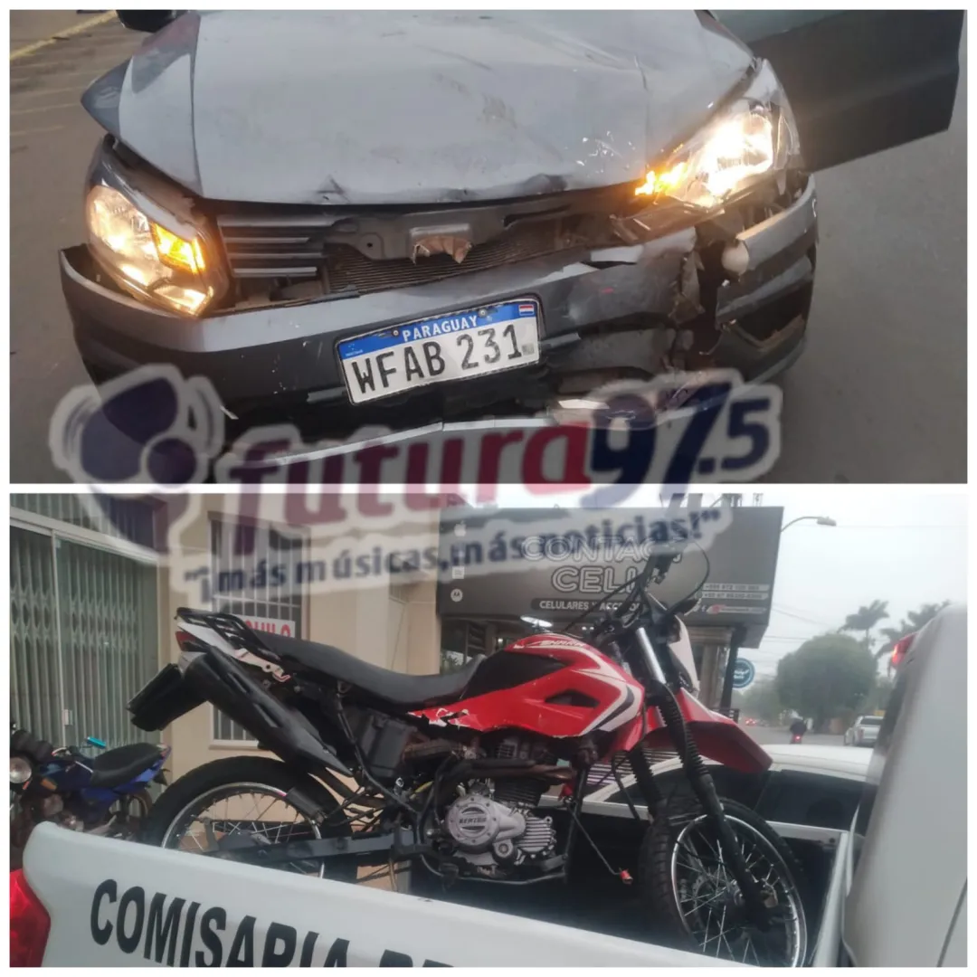 Tempranero accidente de tránsito en el Barrio Mcal. Estigarribia