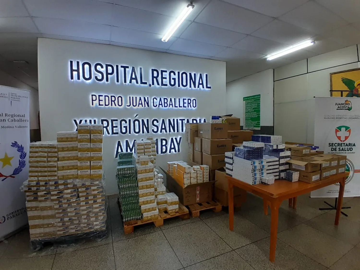 Gobernación de Amambay entrega medicamentos a la XIII Región Sanitaria