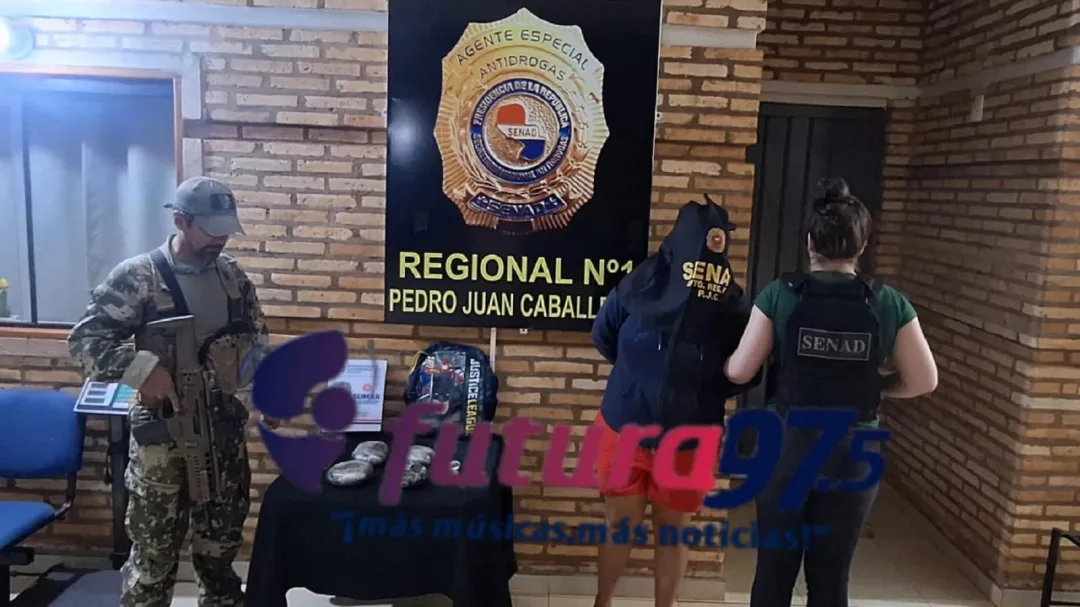 Mujer es aprehendida con tres kilos de marihuana en su motocicleta en Pedro Juan Caballero