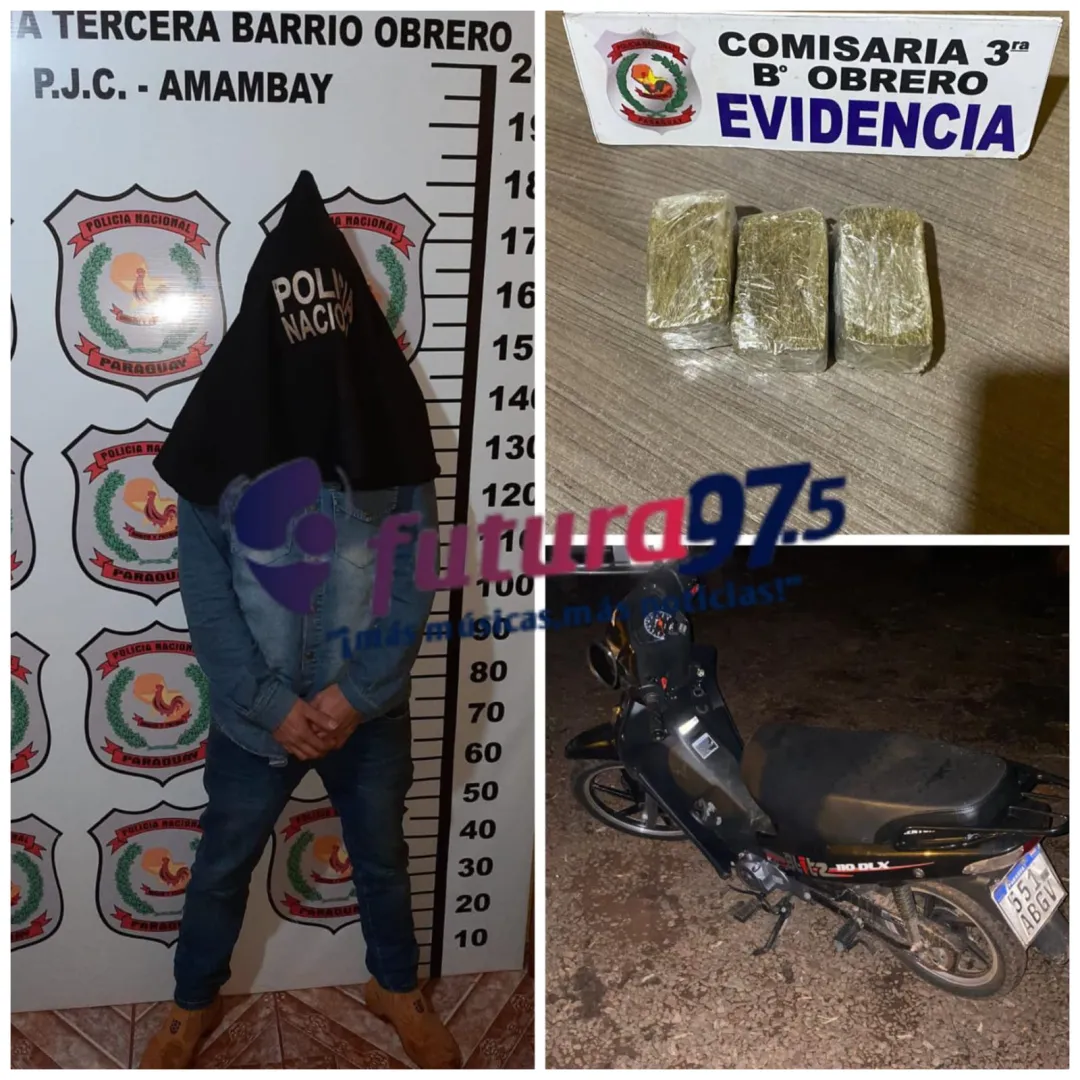 Hombre aprehendido por posesión de marihuana en Barrio Obrero