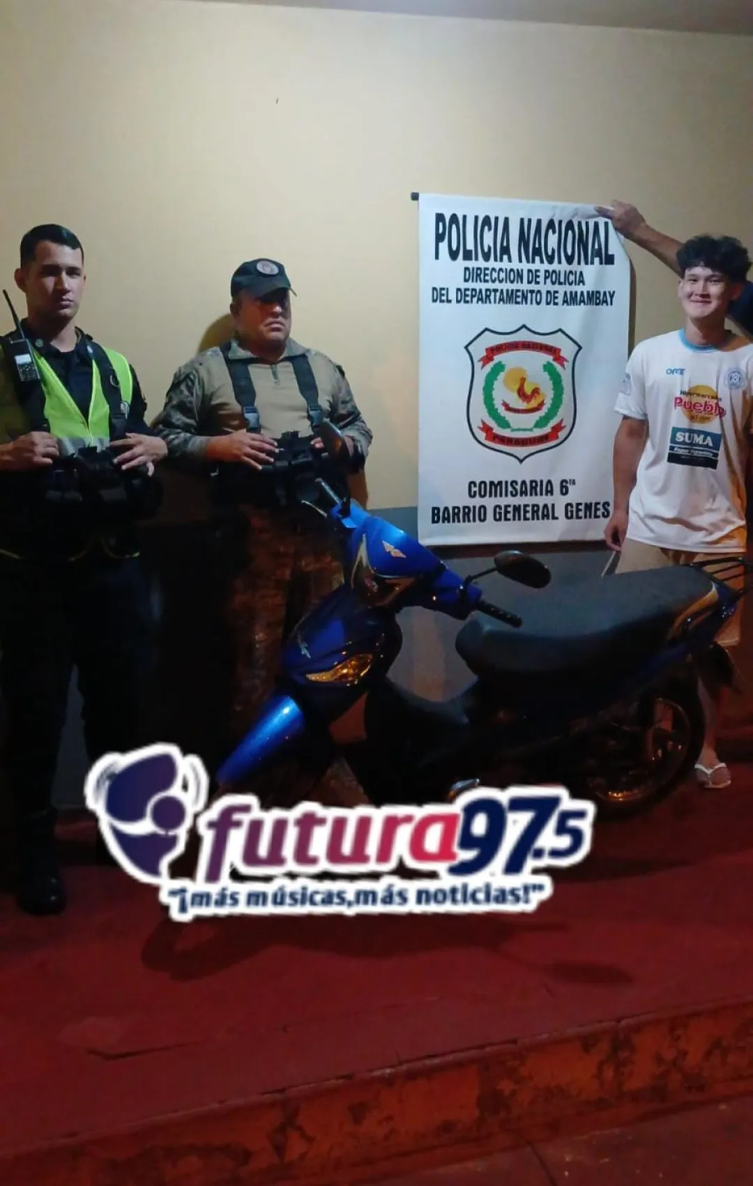 Joven recupera su motocicleta hurtada en Ponta Porã gracias al apoyo de la policía y el GPS