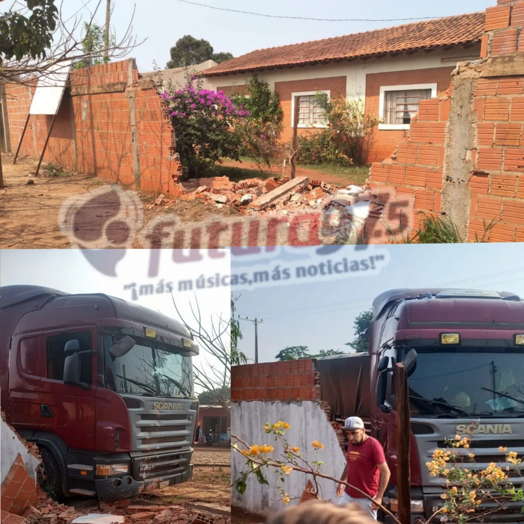 Camión con desperfectos mecánicos choca contra escuela, pero no deja heridos