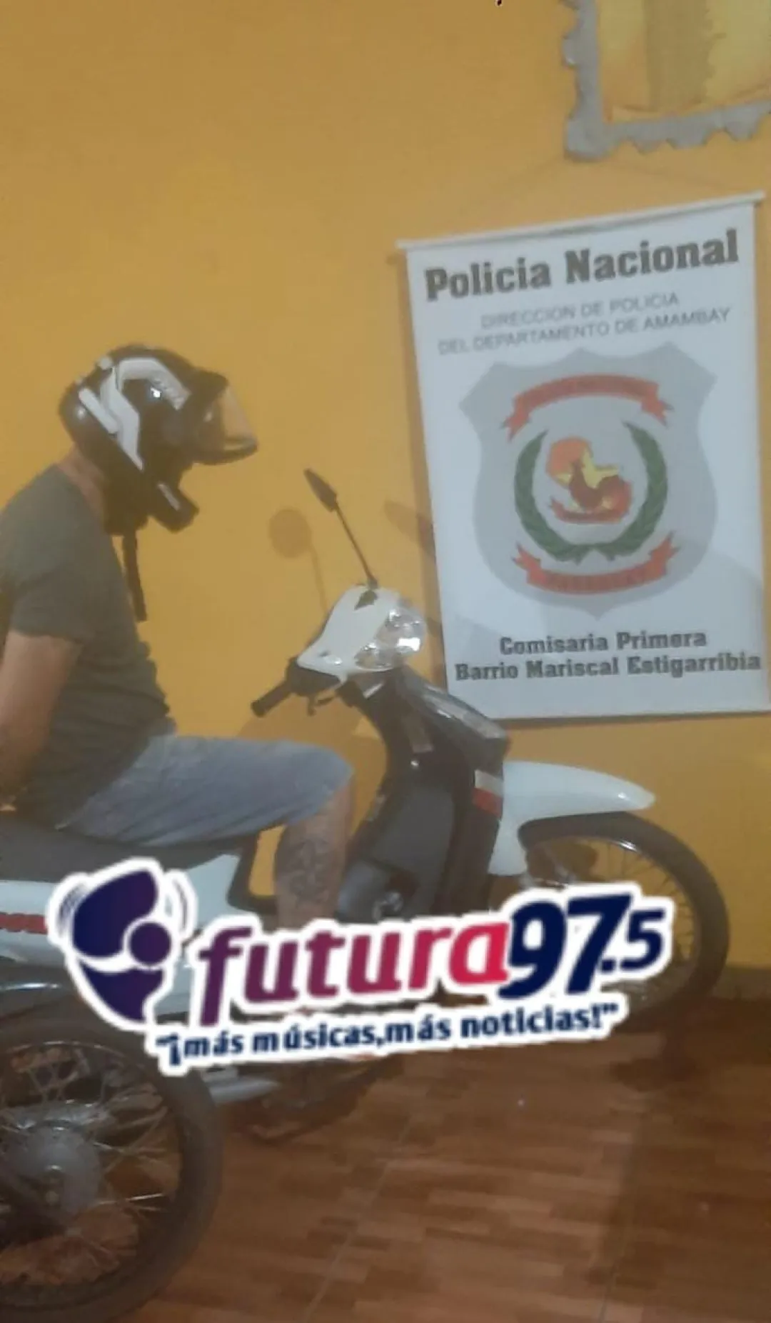 Hombre aprehendido tras hurtar una motocicleta en Ponta Porã y huir a Pedro Juan Caballero.