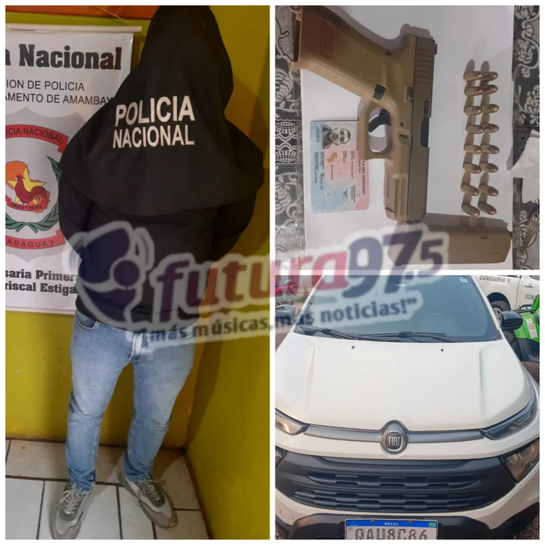 Brasileño es aprehendido con arma de fuego en el centro de Pedro Juan Caballero
