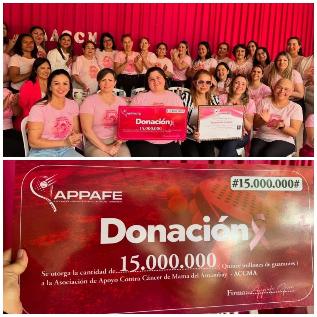 Jugadoras de Padel Donan Gs. 15.000.000 para Lucha Contra el Cáncer de Mama