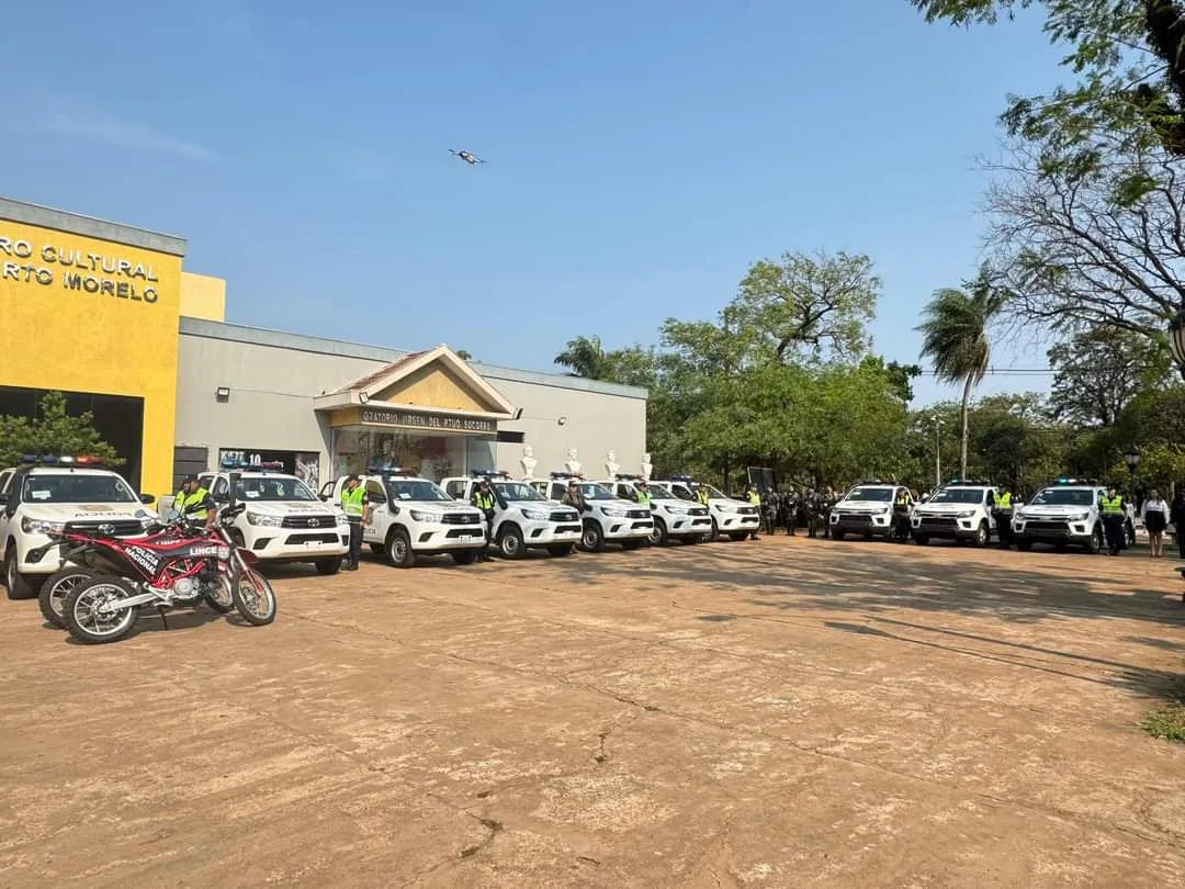 Refuerzo de seguridad en Amambay: Entrega oficial de patrulleras y motocicletas