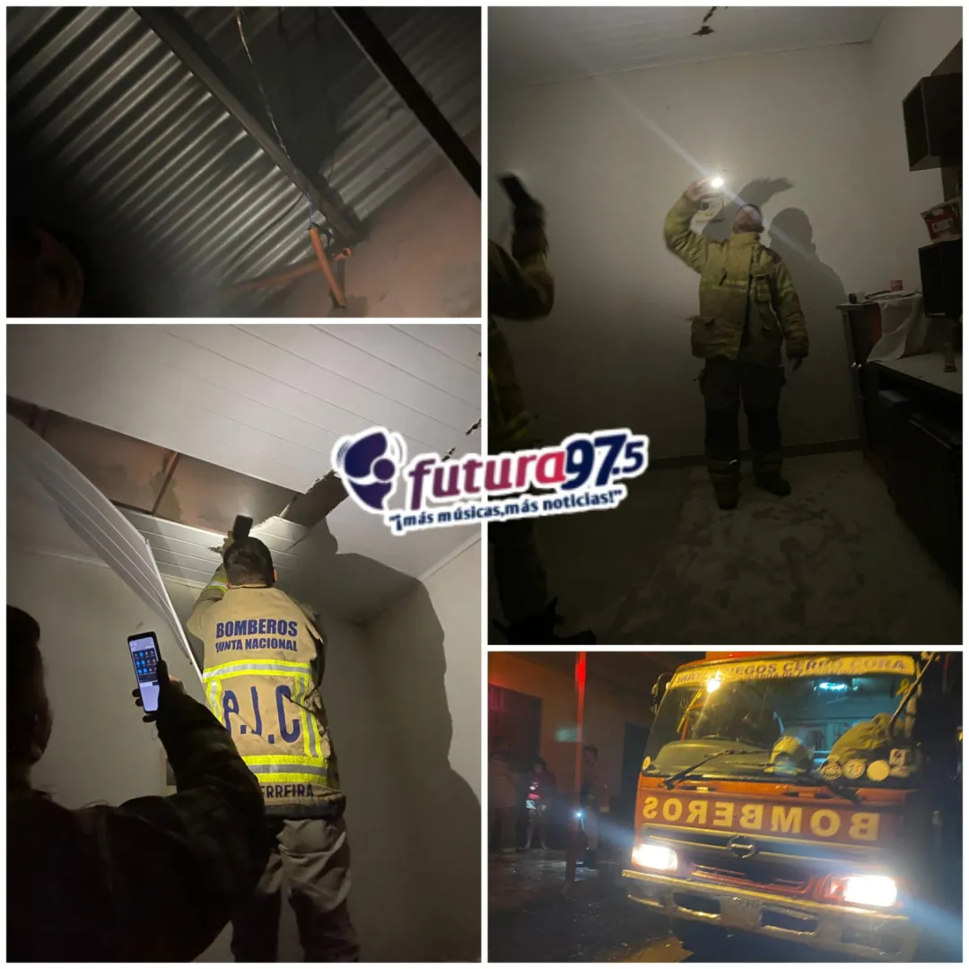 Vecinos evitan incendio en vivienda tras corto circuito en Santa Teresa
