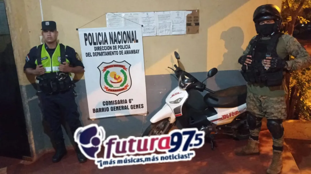 Recuperan motocicleta robada en el Asentamiento 16 de Agosto
