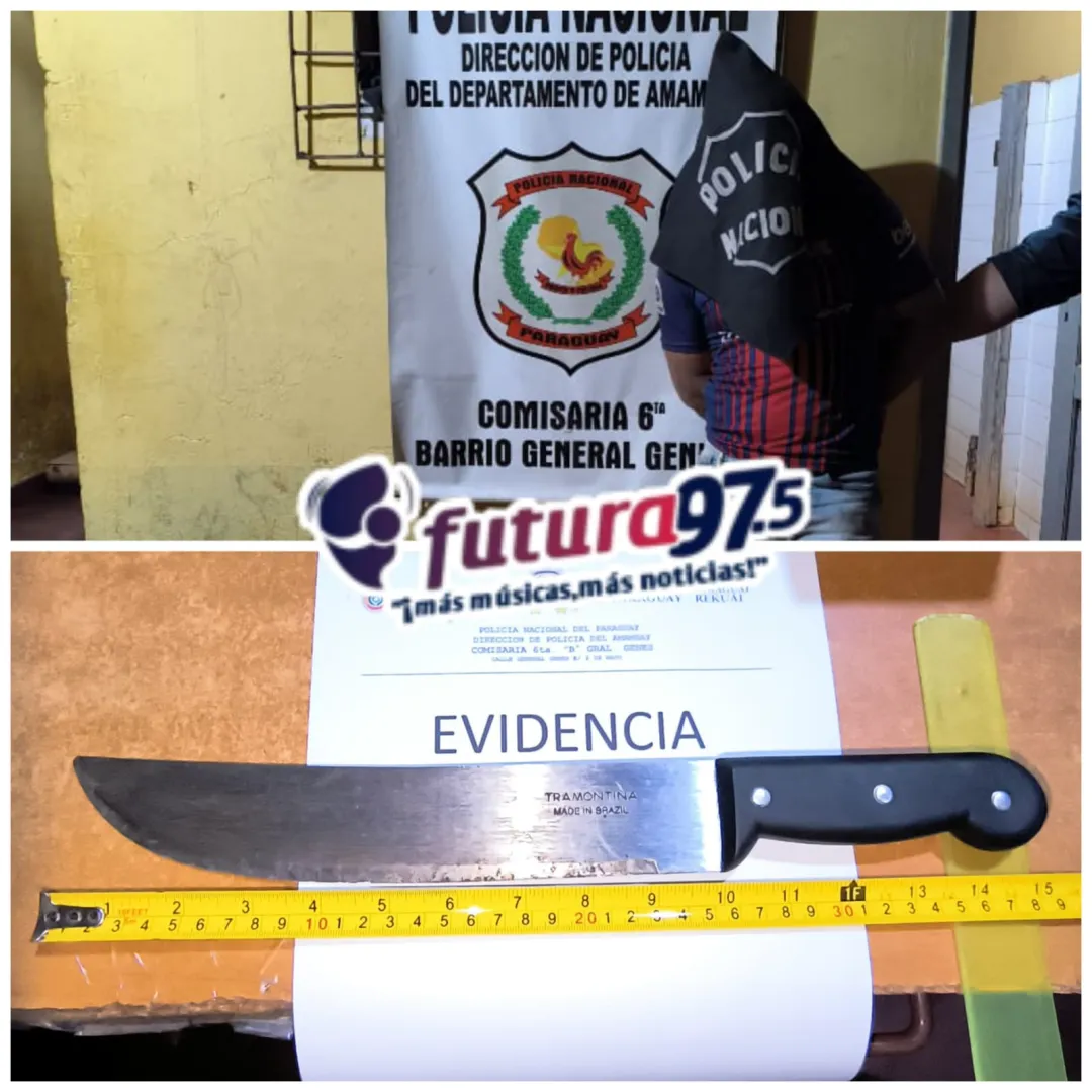 Hombre es aprehendido tras atacar a transeúntes con un machete