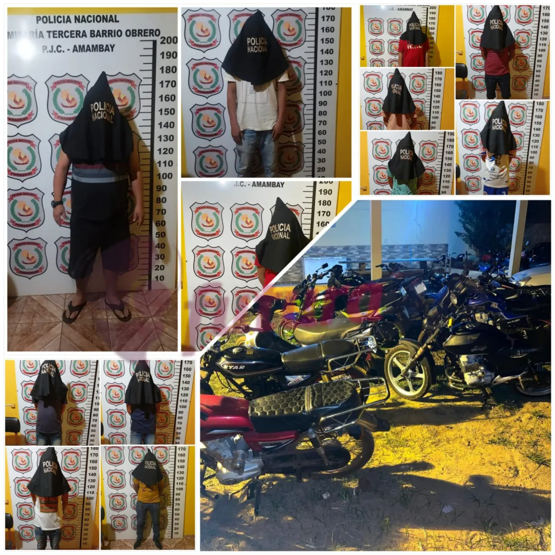 Operativo de control en Barrio Obrero: incautan 17 motocicletas y aprehenden a varias personas
