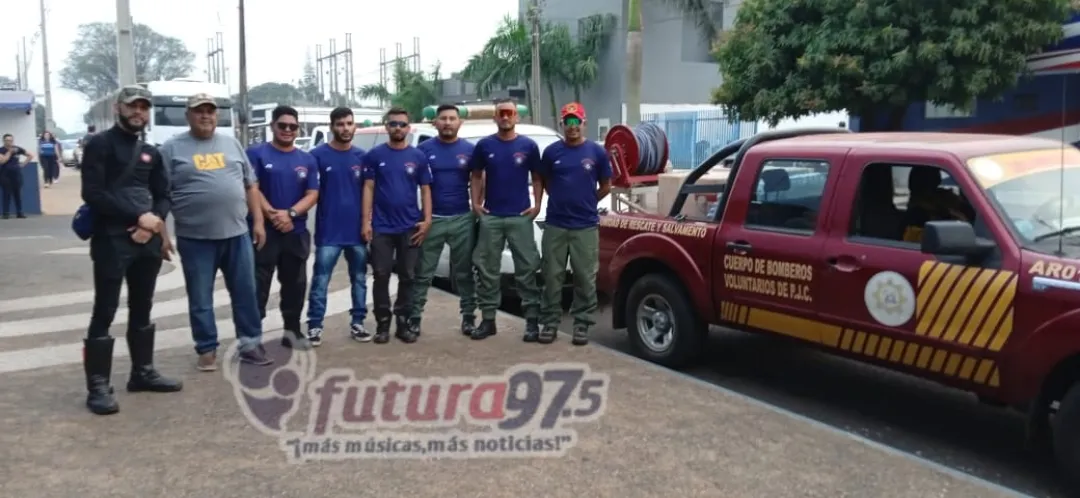 Bomberos de PJC viajan al Chaco para combatir incendios y llevar ayuda humanitaria