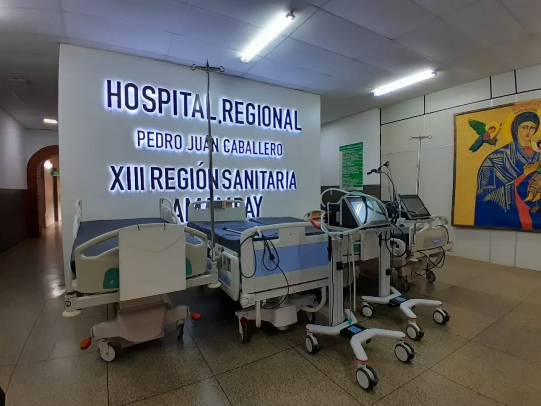 Hospital de Pedro Juan Caballero recibe nuevos equipos para terapia intensiva