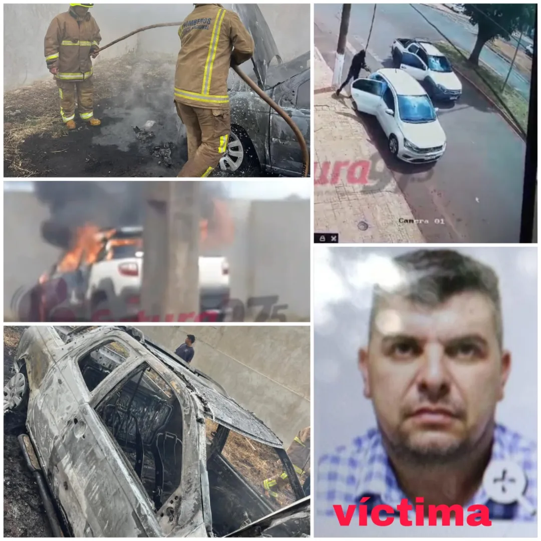 Incendian vehículo en PJC que habría sido usado en un homicidio en Ponta Porã.