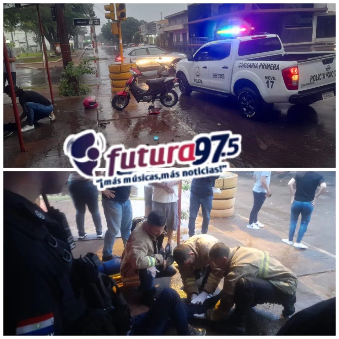 Joven de 21 años fue atropellado por un automóvil que se dio a la fuga en el Barrio Mcal. Estigarribia