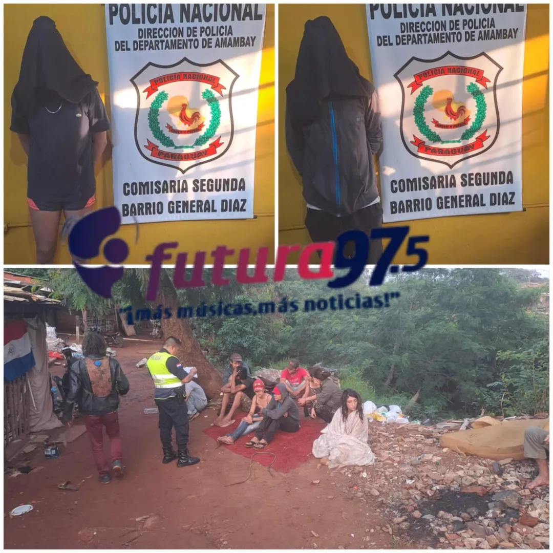 Asalto en Barrio San Blas: Policía busca al sospechoso en arroyo Vakapi; dos detenidos con orden de captura