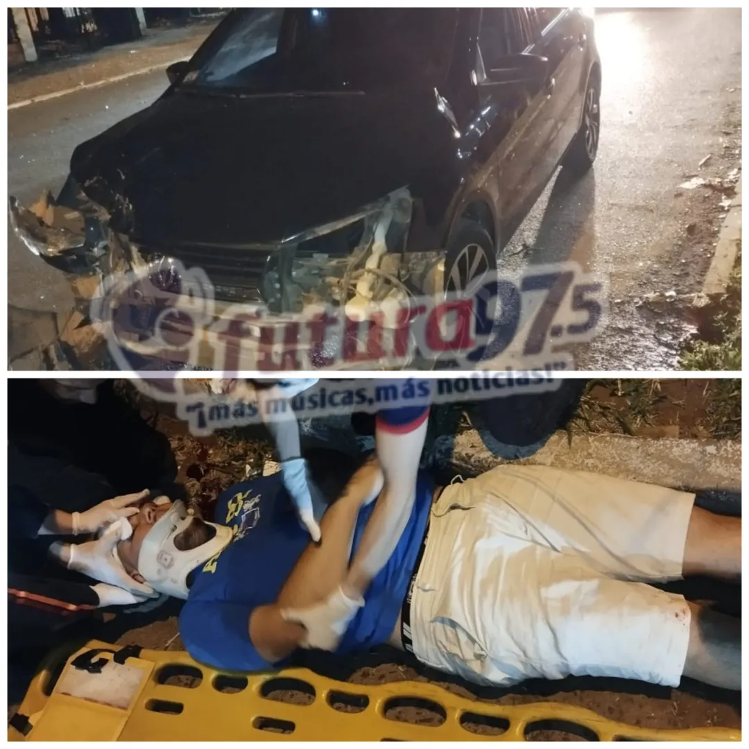 Motociclista sufre graves lesiones tras choque en el barrio Mcal. Estigarribia