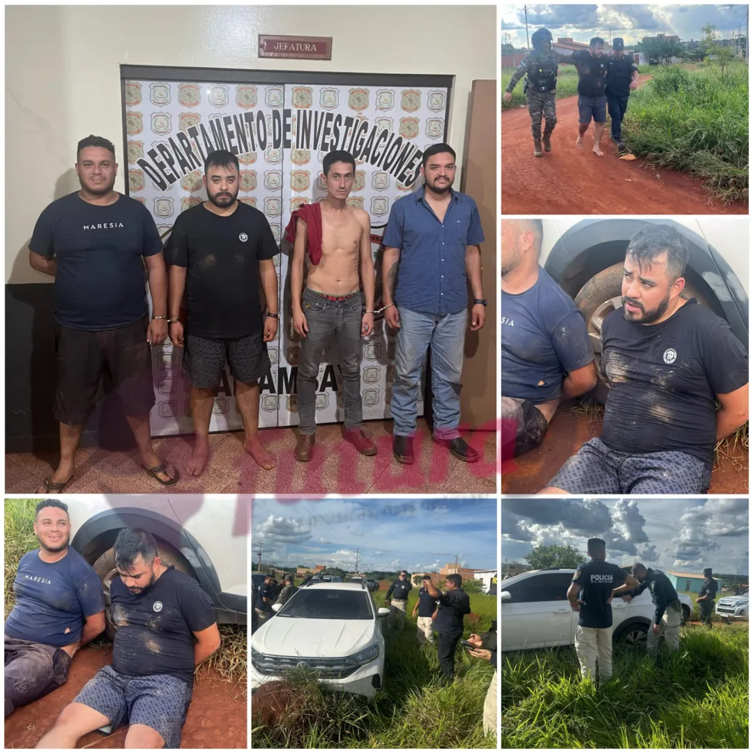 Capturan a cuatro personas con vehículo robado tras persecución policial