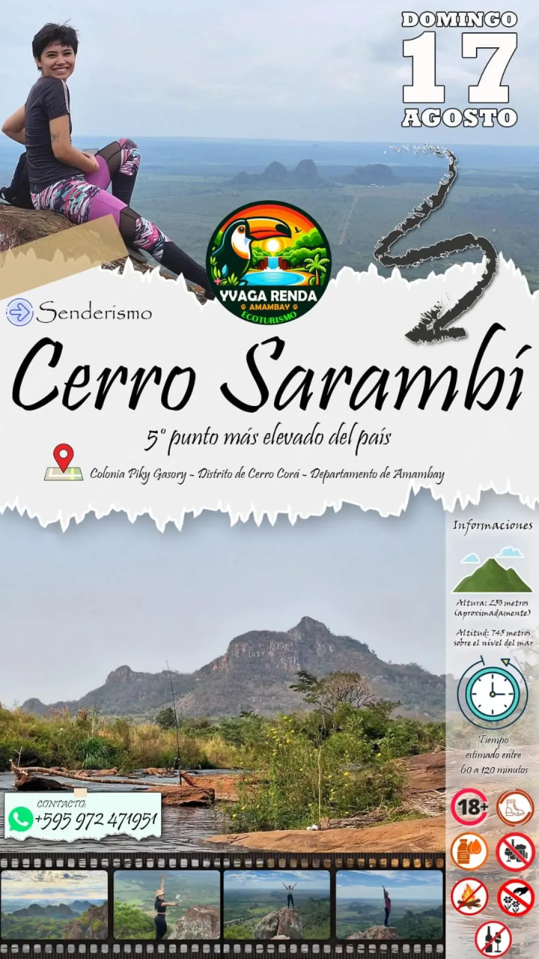 Senderismo y reforestación en el Cerro Sarambí para cuidar la naturaleza y disfrutar del paisaje