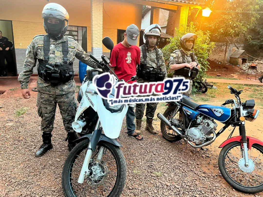 Moto robada en Yby Yaú es hallada en poder de un menor de 17 años en PJC