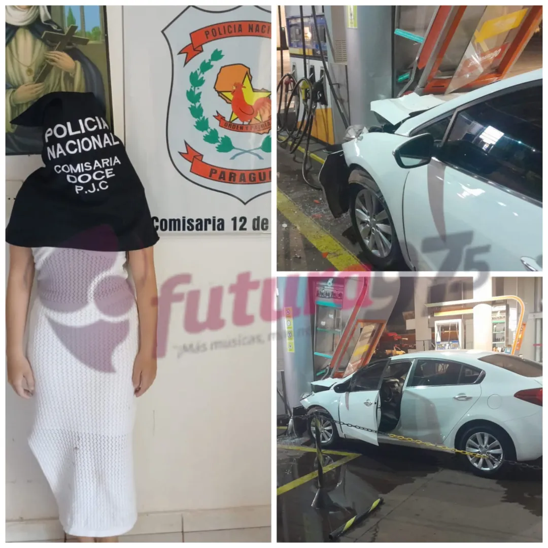 Joven choca contra estación de servicio mientras practicaba a manejar en el barrio San Antonio