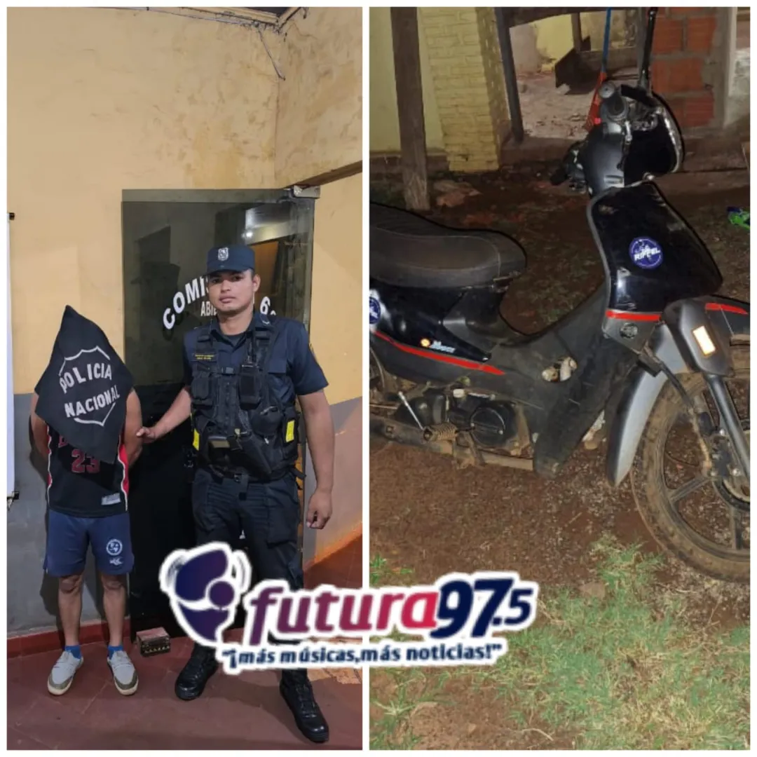 Hombre de 27 años fue aprehendido por apropiarse de una moto que le fue prestada